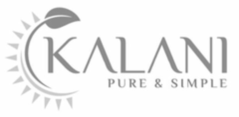 KALANI PURE & SIMPLE Logo (USPTO, 18.05.2018)