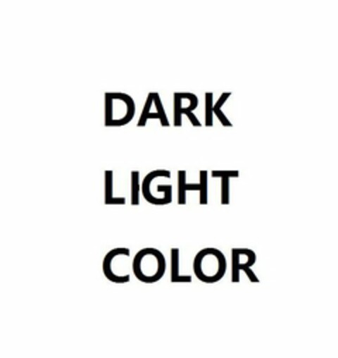 DARK LIGHT COLOR Logo (USPTO, 08.08.2019)