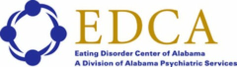 EDCA EATING DISORDER CENTER OF ALABAMA A DIVISION OF ALABAMA PSYCHIATRIC SERVICES Logo (USPTO, 01/21/2009)