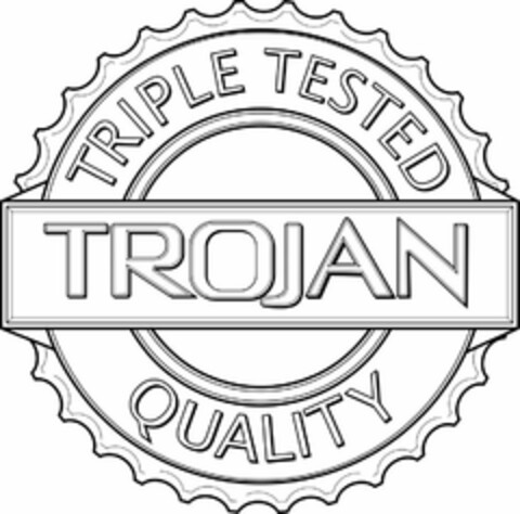 TRIPLE TESTED TROJAN QUALITY Logo (USPTO, 03/17/2009)