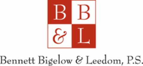 BB&L BENNETT BIGELOW & LEEDOM, P.S. Logo (USPTO, 07/20/2011)