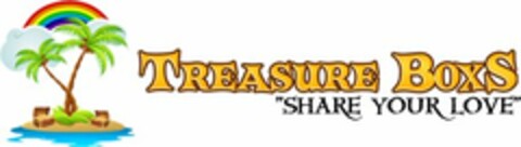 TREASURE BOXS SHARE YOUR LOVE Logo (USPTO, 04/29/2013)