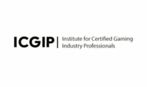 ICGIP INSTITUTE FOR CERTIFIED GAMING INDUSTRY PROFESSIONALS Logo (USPTO, 07/18/2017)