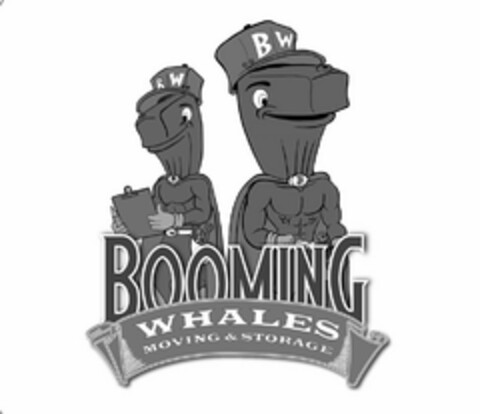 BOOMING WHALES MOVING & STORAGE BW B Logo (USPTO, 05/08/2018)