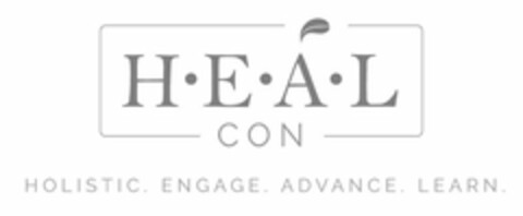 H · E · A · L CON HOLISTIC. ENGAGE. ADVANCE. LEARN. Logo (USPTO, 08/07/2019)