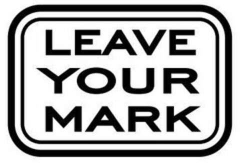 LEAVE YOUR MARK Logo (USPTO, 08/20/2019)