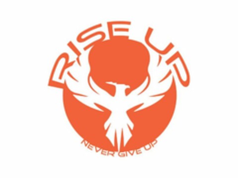 RISE UP NEVER GIVE UP Logo (USPTO, 12.02.2020)