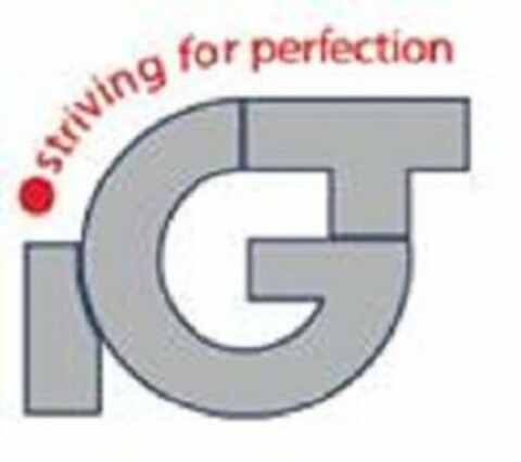 IGT STRIVING FOR PERFECTION Logo (USPTO, 01.07.2020)