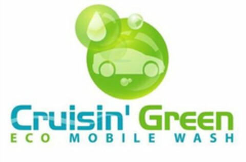 CRUISIN' GREEN ECO MOBILE WASH Logo (USPTO, 07/20/2009)