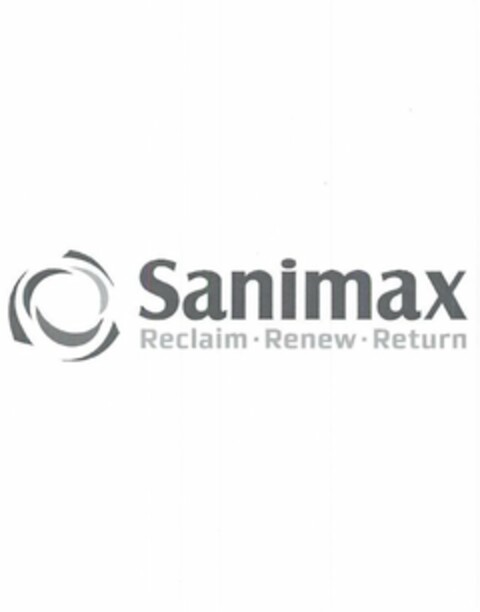 SANIMAX RECLAIM · RENEW · RETURN Logo (USPTO, 10.11.2011)