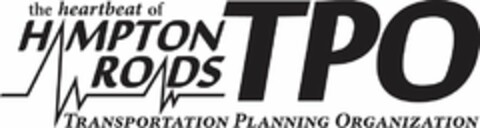 THE HEARTBEAT OF HAMPTON ROADS TPO TRANSPORTATION PLANNING ORGANIZATION Logo (USPTO, 05/23/2012)