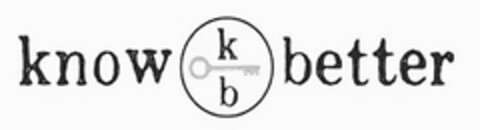 KNOW BETTER K B Logo (USPTO, 19.12.2014)