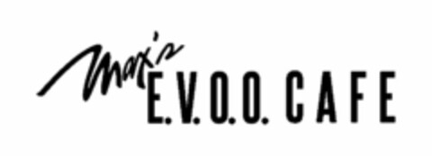 MAX'S E.V.O.O. CAFE Logo (USPTO, 17.09.2015)