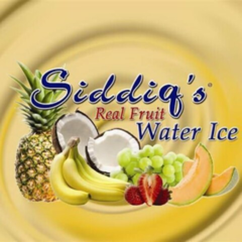 SIDDIQS REAL FRUIT WATER ICE Logo (USPTO, 17.03.2017)