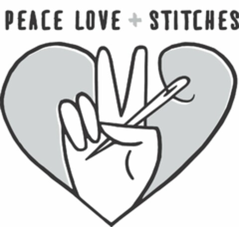 PEACE LOVE + STITCHES Logo (USPTO, 20.09.2018)