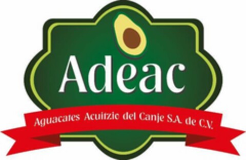 ADEAC AGUACATES ACUITZIO DEL CANJE S.A.DE C.V. Logo (USPTO, 29.10.2019)