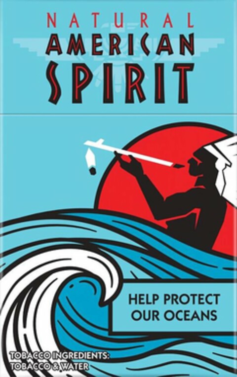 NATURAL AMERICAN SPIRIT HELP PROTECT OUR OCEANS TOBACCO INGREDIENTS: TOBACCO & WATER Logo (USPTO, 14.01.2020)