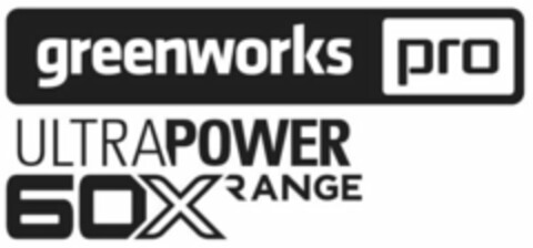 GREENWORKS PRO ULTRAPOWER 60X RANGE Logo (USPTO, 26.08.2020)