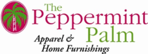 THE PEPPERMINT PALM APPAREL & HOME FURNISHINGS Logo (USPTO, 13.05.2009)