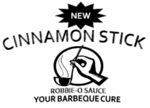 NEW CINNAMON STICK ROBBIE-Q SAUCE YOUR BARBEQUE CURE Logo (USPTO, 07/06/2010)