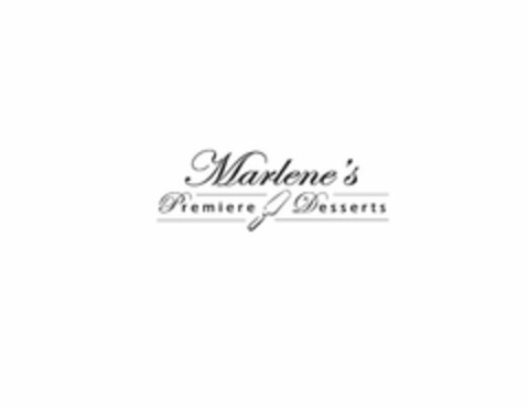 MARLENE'S PREMIERE DESSERTS Logo (USPTO, 08.10.2010)