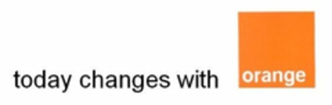 TODAY CHANGES WITH ORANGE Logo (USPTO, 04/05/2011)