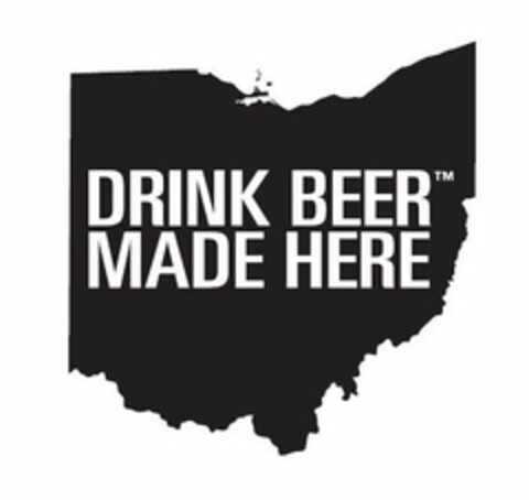 DRINK BEER MADE HERE Logo (USPTO, 08/26/2015)