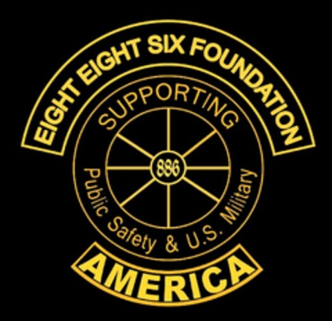 EIGHT EIGHT SIX FOUNDATION SUPPORTING 886 PUBLIC SAFETY & U.S. MILITARY AMERICA Logo (USPTO, 21.07.2016)