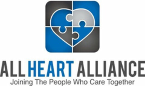 ALL HEART ALLIANCE JOINING THE PEOPLE WHO CARE TOGETHER Logo (USPTO, 02/01/2017)