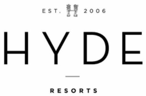 EST. 2006 HYDE RESORTS Logo (USPTO, 03/29/2018)