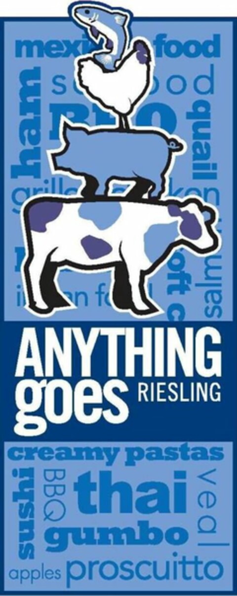 ANYTHING GOES RIESLING Logo (USPTO, 28.05.2009)