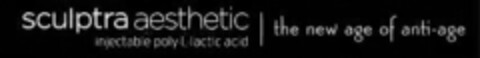 SCULPTRA AESTHETIC INJECTABLE POLY-L-LACTIC ACID THE NEW AGE OF ANTI-AGE Logo (USPTO, 07/30/2009)