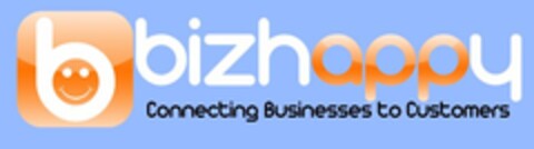 B BIZHAPPY CONNECTING BUSINESSES TO CUSTOMERS Logo (USPTO, 02/01/2011)