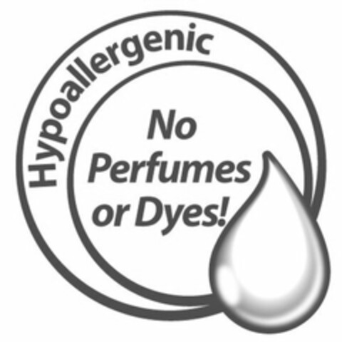 HYPOALLERGENIC NO PERFUMES OR DYES! Logo (USPTO, 03/29/2011)