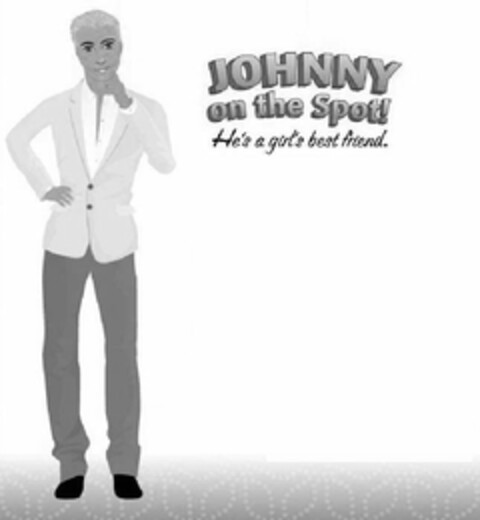 JOHNNY ON THE SPOT! HE'S A GIRL'S BEST FRIEND. Logo (USPTO, 11/17/2011)