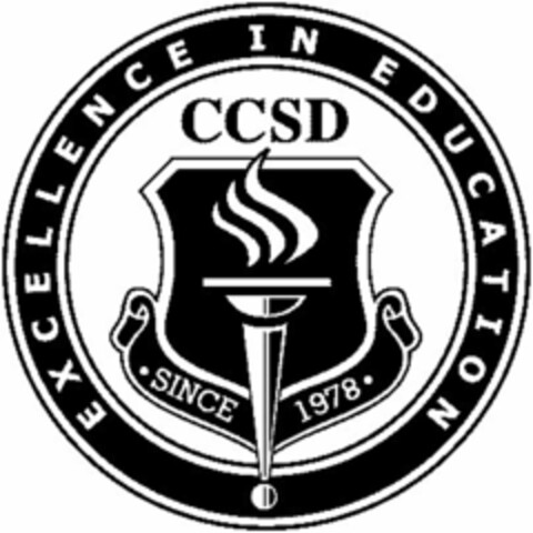 EXCELLENCE IN EDUCATION CCSD SINCE 1978 Logo (USPTO, 08/17/2012)