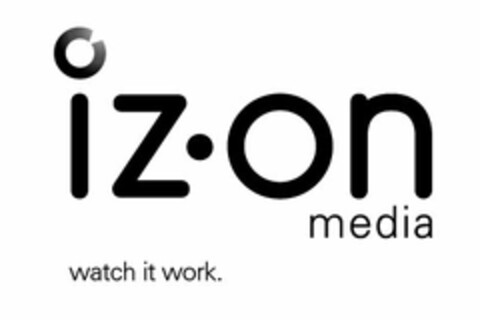 IZ·ON MEDIA WATCH IT WORK. Logo (USPTO, 22.08.2012)