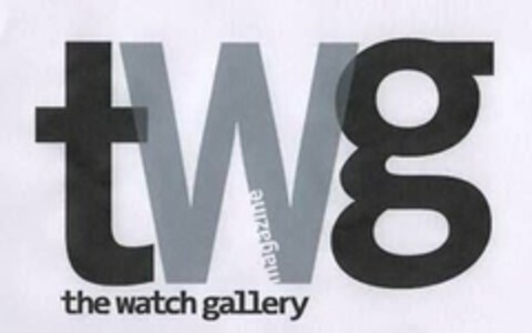 TWG MAGAZINE THE WATCH GALLERY Logo (USPTO, 11/07/2012)