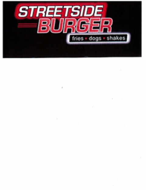 STREETSIDE BURGER FRIES DOGS SHAKES Logo (USPTO, 07/27/2017)