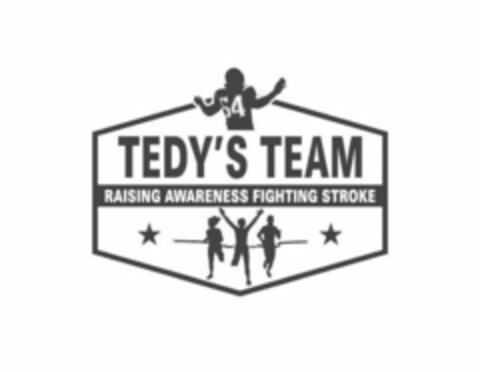 54 TEDY'S TEAM RAISING AWARENESS FIGHTING STROKE Logo (USPTO, 07/02/2018)