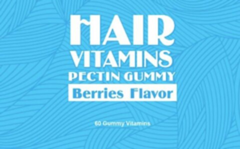 HAIR VITAMINS PECTIN GUMMY BERRIES FLAVOR ABOUT 60 GUMMY VITAMINS Logo (USPTO, 07.11.2018)