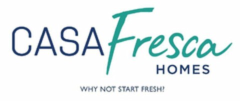 CASA FRESCA HOMES WHY NOT START FRESH? Logo (USPTO, 04.01.2019)