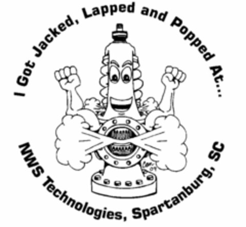 I GOT JACKED, LAPPED AND POPPED AT . . . NWS TECHNOLOGIES, SPARTANBURG, SC CAN 09 Logo (USPTO, 10.10.2012)