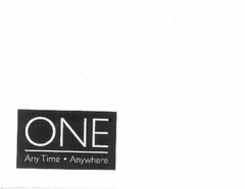 ONE ANY TIME ANYWHERE Logo (USPTO, 19.11.2012)