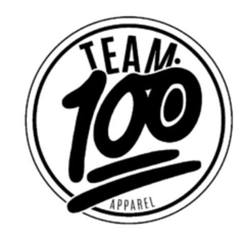 TEAM. 100 APPAREL Logo (USPTO, 11/16/2015)