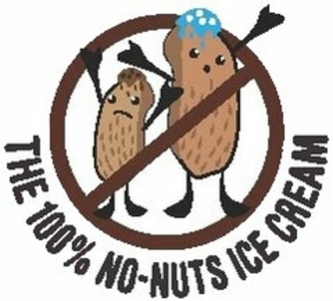 THE 100% NO-NUTS ICE CREAM Logo (USPTO, 12/03/2015)