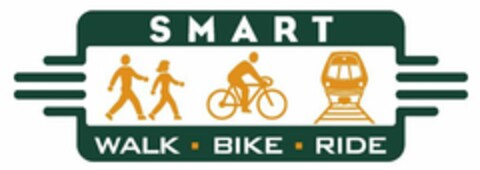 SMART WALK · BIKE · RIDE Logo (USPTO, 19.04.2016)