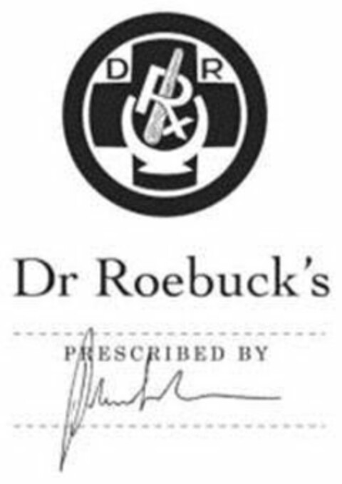 D R RX DR ROEBUCK'S PRESCRIBED BY Logo (USPTO, 09/22/2016)