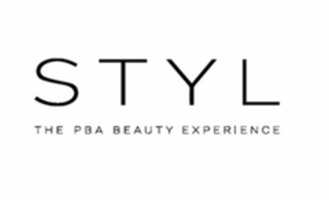 STYL THE PBA BEAUTY EXPERIENCE Logo (USPTO, 30.01.2018)