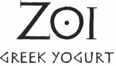 ZOI GREEK YOGURT Logo (USPTO, 28.09.2009)